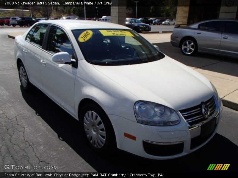 Campanella White / Art Grey 2008 Volkswagen Jetta S Sedan