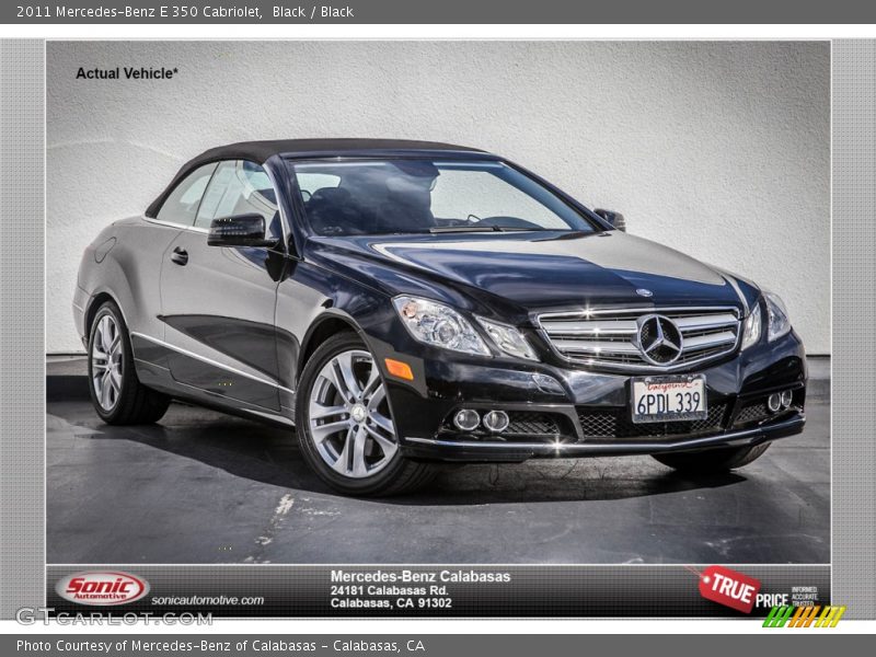Black / Black 2011 Mercedes-Benz E 350 Cabriolet