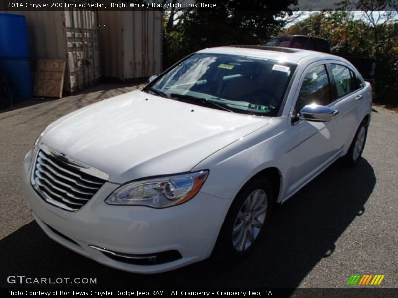 Bright White / Black/Light Frost Beige 2014 Chrysler 200 Limited Sedan