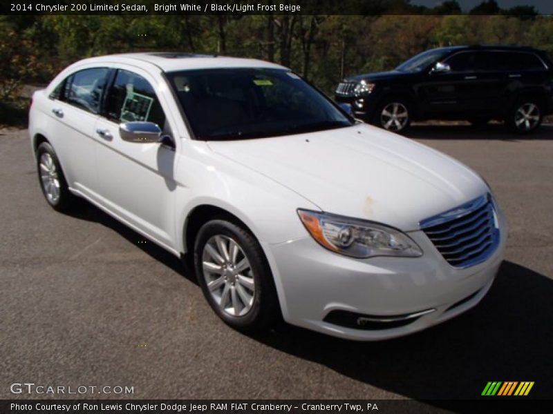 Bright White / Black/Light Frost Beige 2014 Chrysler 200 Limited Sedan