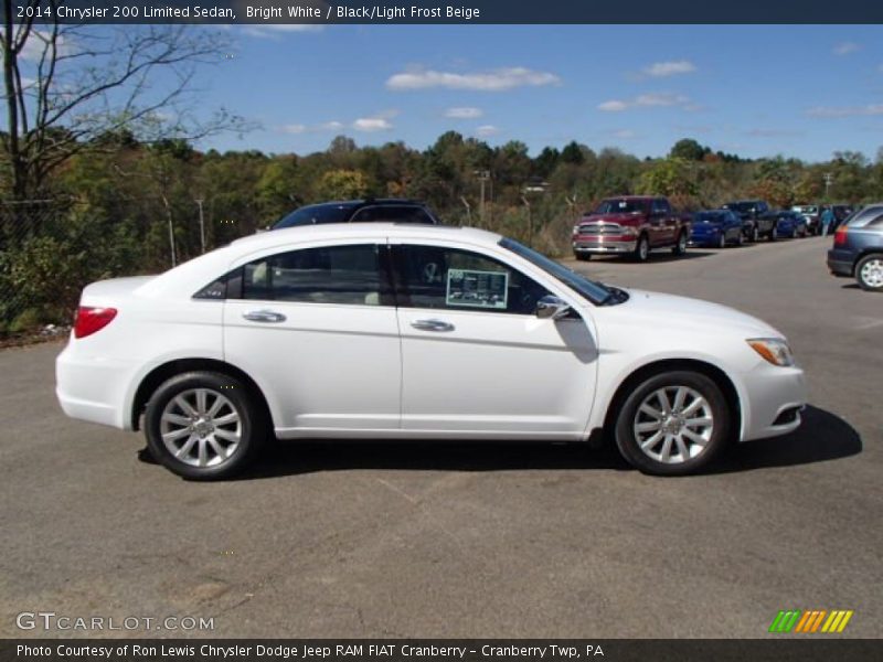 Bright White / Black/Light Frost Beige 2014 Chrysler 200 Limited Sedan