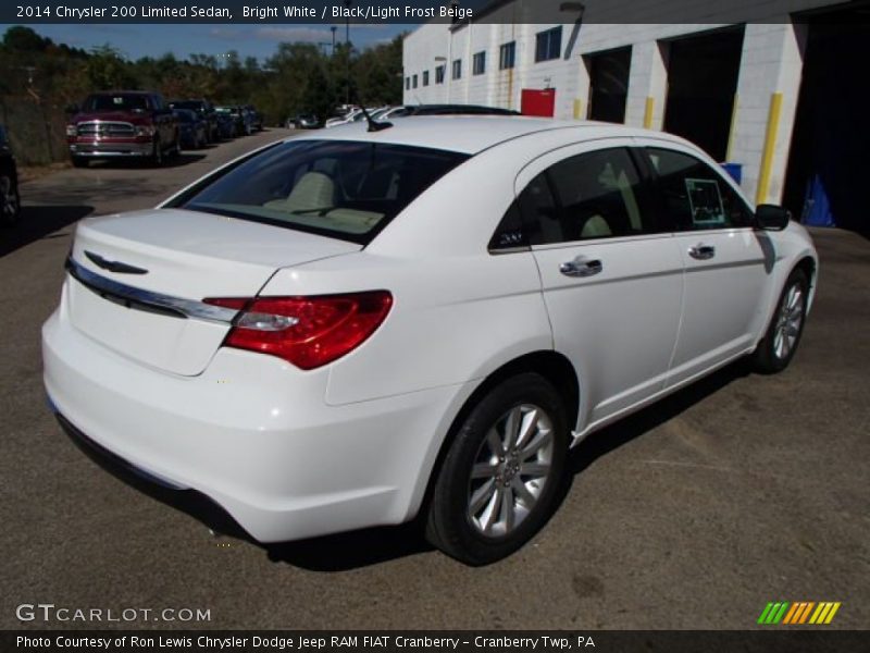 Bright White / Black/Light Frost Beige 2014 Chrysler 200 Limited Sedan