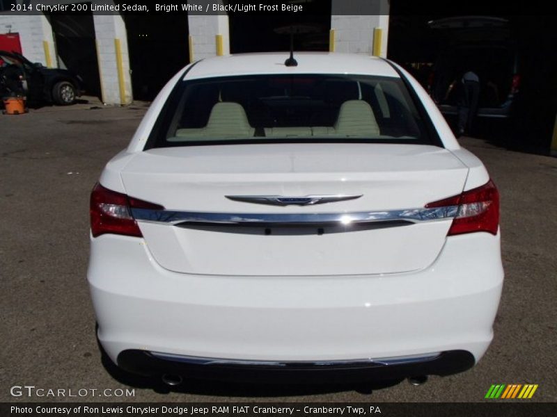 Bright White / Black/Light Frost Beige 2014 Chrysler 200 Limited Sedan