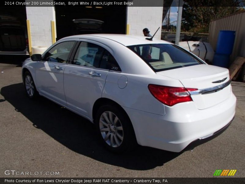 Bright White / Black/Light Frost Beige 2014 Chrysler 200 Limited Sedan