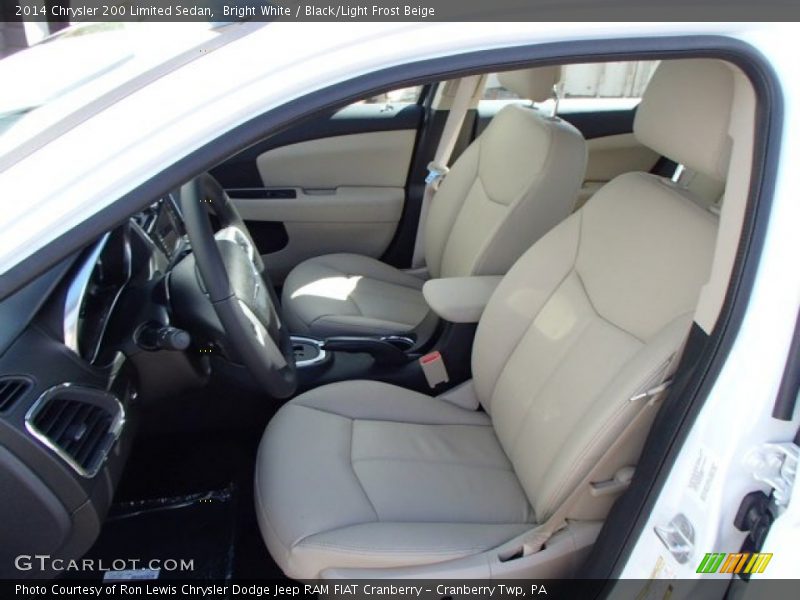 Bright White / Black/Light Frost Beige 2014 Chrysler 200 Limited Sedan