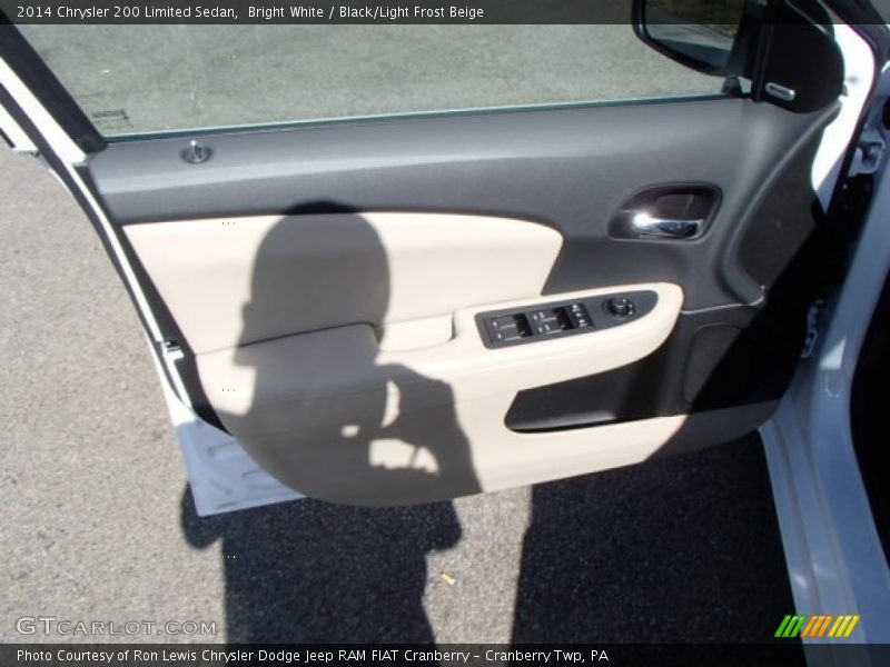 Bright White / Black/Light Frost Beige 2014 Chrysler 200 Limited Sedan