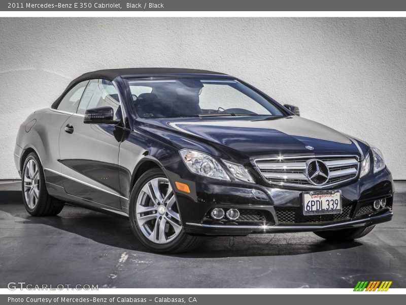 Black / Black 2011 Mercedes-Benz E 350 Cabriolet