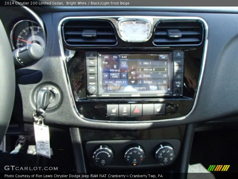 Bright White / Black/Light Frost Beige 2014 Chrysler 200 Limited Sedan