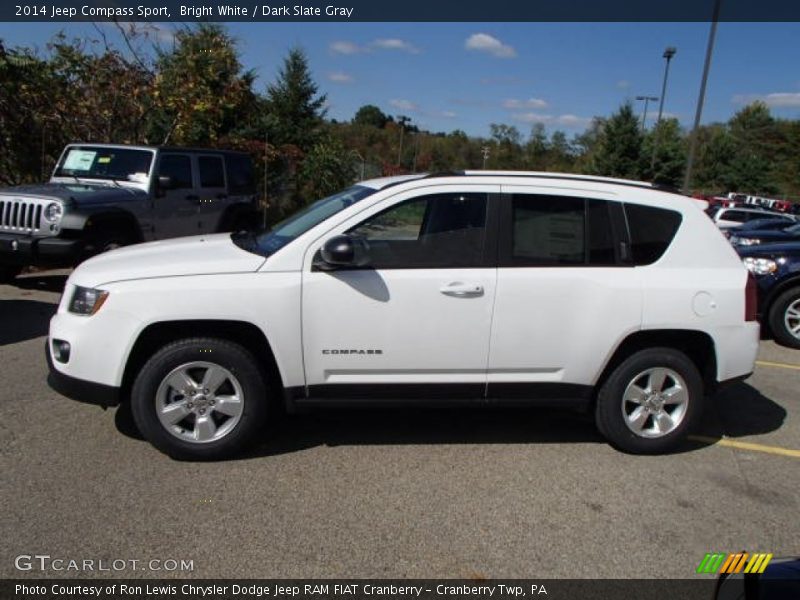 Bright White / Dark Slate Gray 2014 Jeep Compass Sport