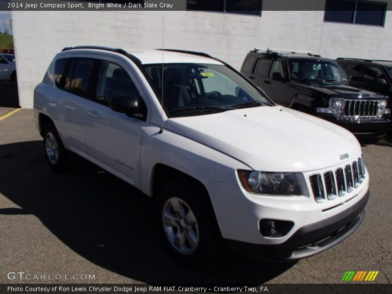Bright White / Dark Slate Gray 2014 Jeep Compass Sport