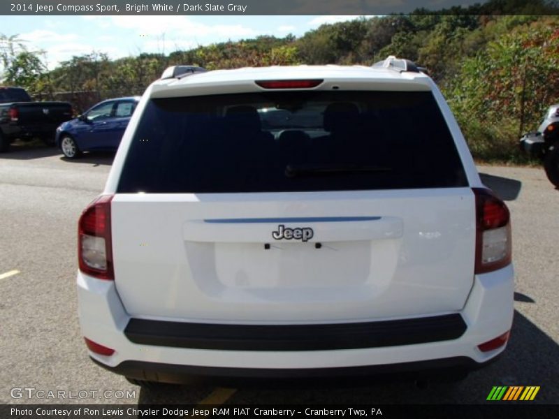Bright White / Dark Slate Gray 2014 Jeep Compass Sport