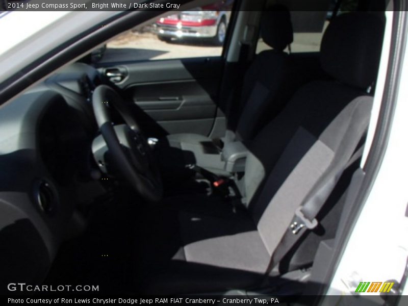 Bright White / Dark Slate Gray 2014 Jeep Compass Sport