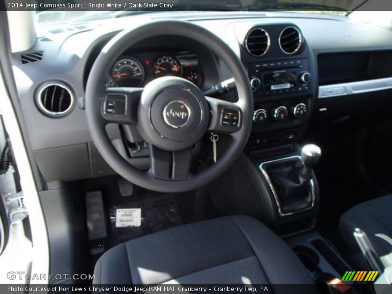 Bright White / Dark Slate Gray 2014 Jeep Compass Sport