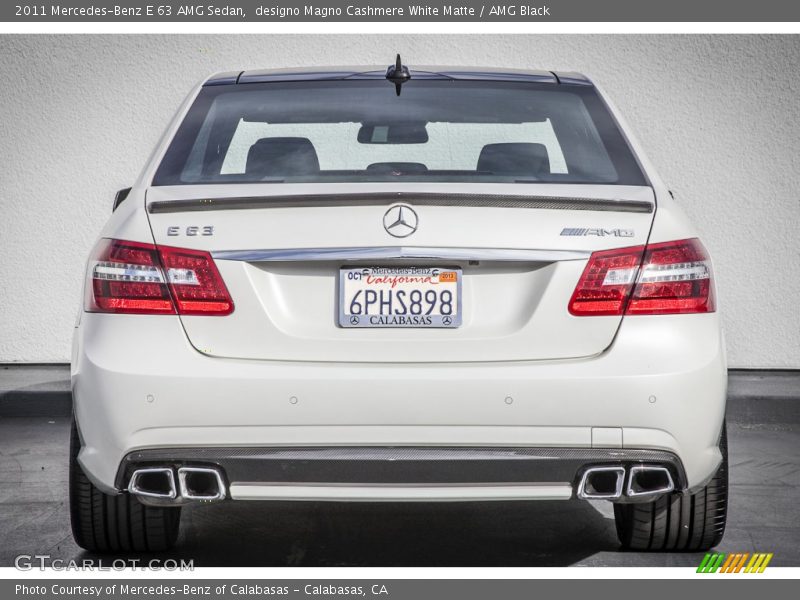 designo Magno Cashmere White Matte / AMG Black 2011 Mercedes-Benz E 63 AMG Sedan