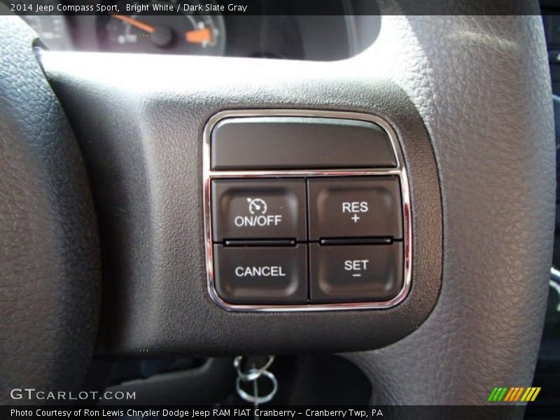 Bright White / Dark Slate Gray 2014 Jeep Compass Sport