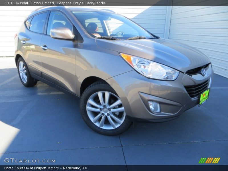 Graphite Gray / Black/Saddle 2010 Hyundai Tucson Limited