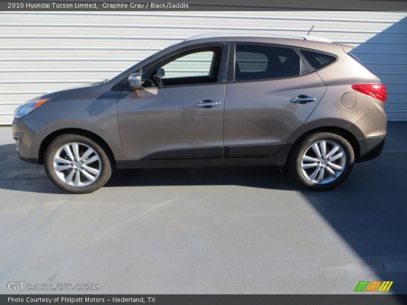 Graphite Gray / Black/Saddle 2010 Hyundai Tucson Limited