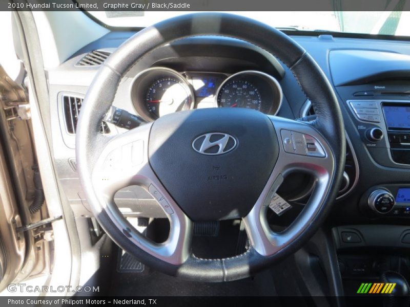 Graphite Gray / Black/Saddle 2010 Hyundai Tucson Limited