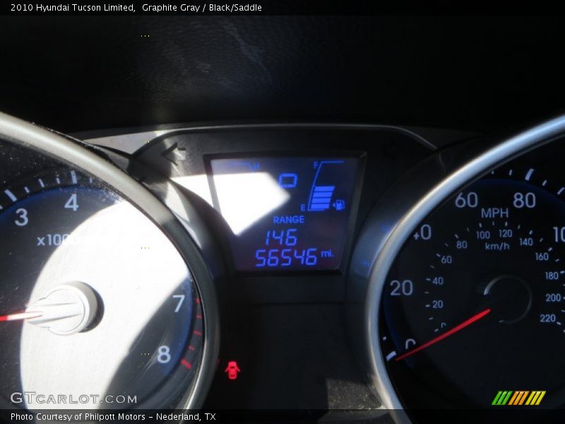 Graphite Gray / Black/Saddle 2010 Hyundai Tucson Limited
