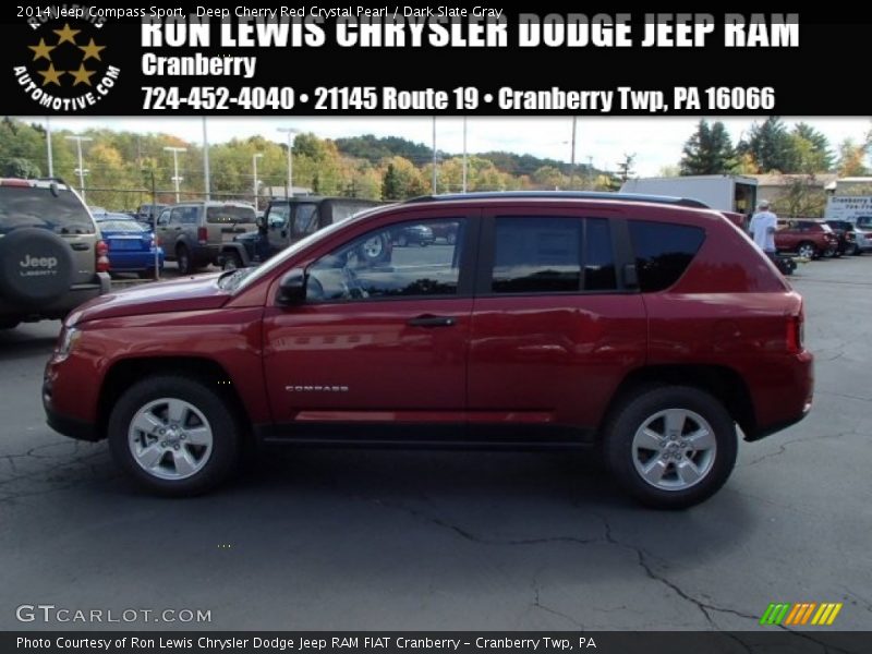 Deep Cherry Red Crystal Pearl / Dark Slate Gray 2014 Jeep Compass Sport