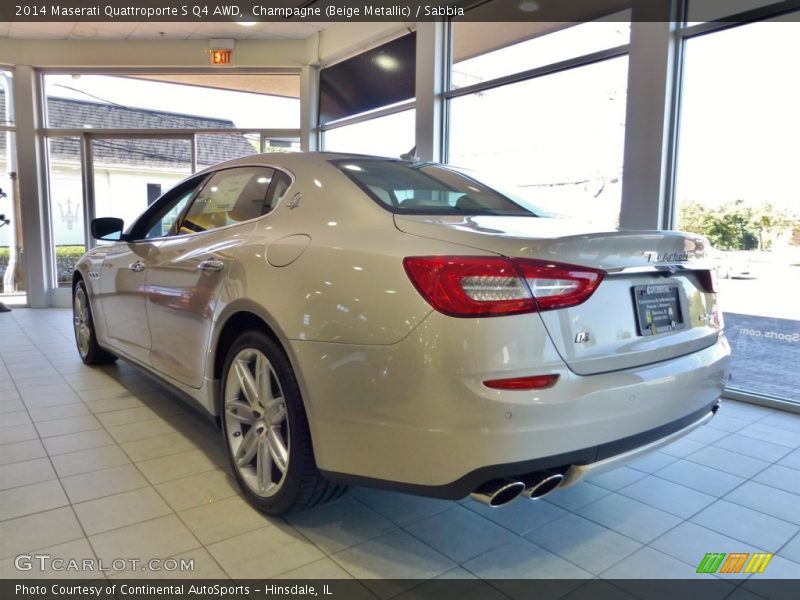 Champagne (Beige Metallic) / Sabbia 2014 Maserati Quattroporte S Q4 AWD