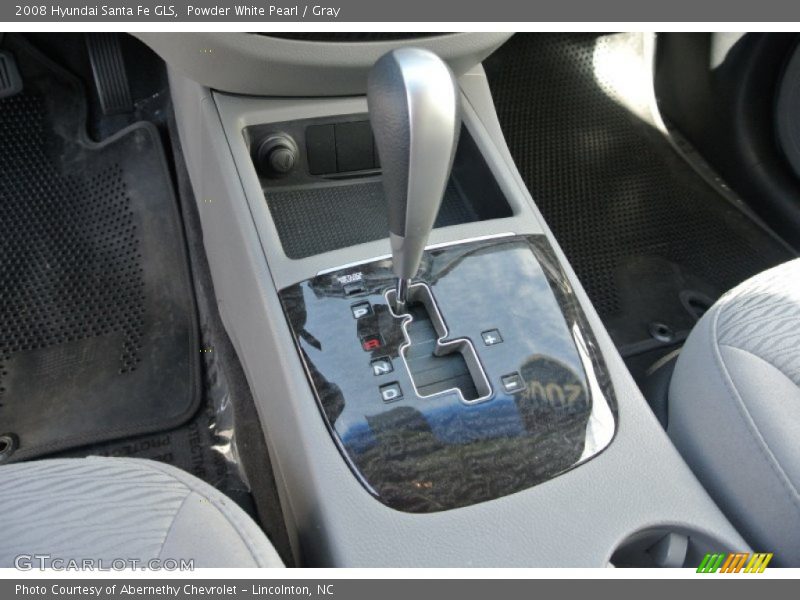 Powder White Pearl / Gray 2008 Hyundai Santa Fe GLS
