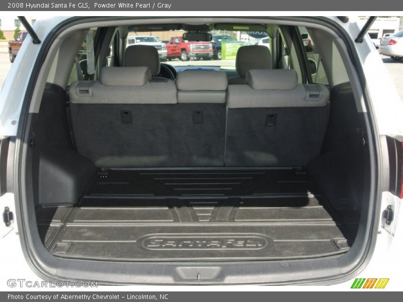 Powder White Pearl / Gray 2008 Hyundai Santa Fe GLS