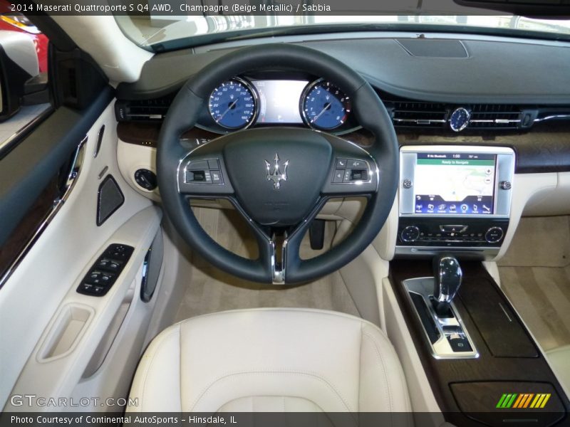 Champagne (Beige Metallic) / Sabbia 2014 Maserati Quattroporte S Q4 AWD