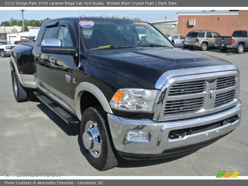 Brilliant Black Crystal Pearl / Dark Slate 2010 Dodge Ram 3500 Laramie Mega Cab 4x4 Dually