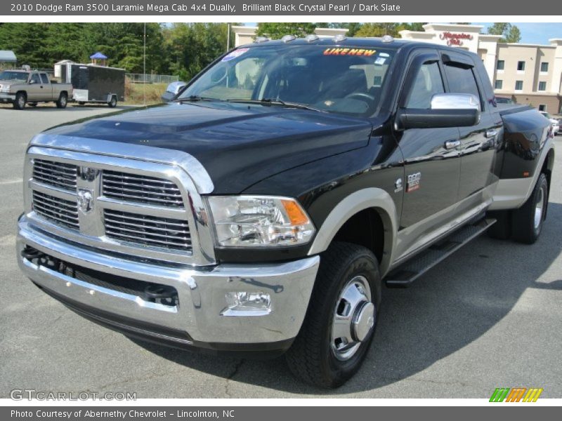 Brilliant Black Crystal Pearl / Dark Slate 2010 Dodge Ram 3500 Laramie Mega Cab 4x4 Dually