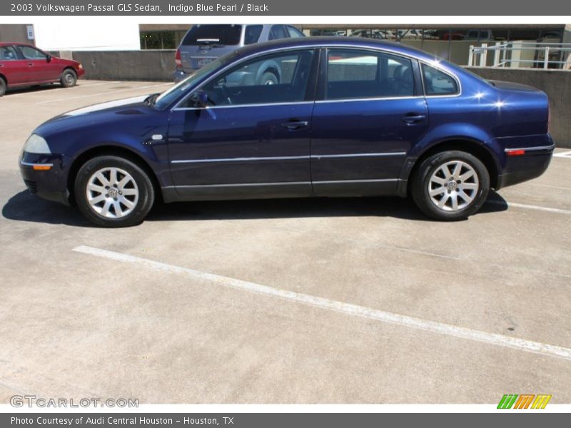 Indigo Blue Pearl / Black 2003 Volkswagen Passat GLS Sedan