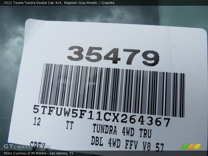 Magnetic Gray Metallic / Graphite 2012 Toyota Tundra Double Cab 4x4
