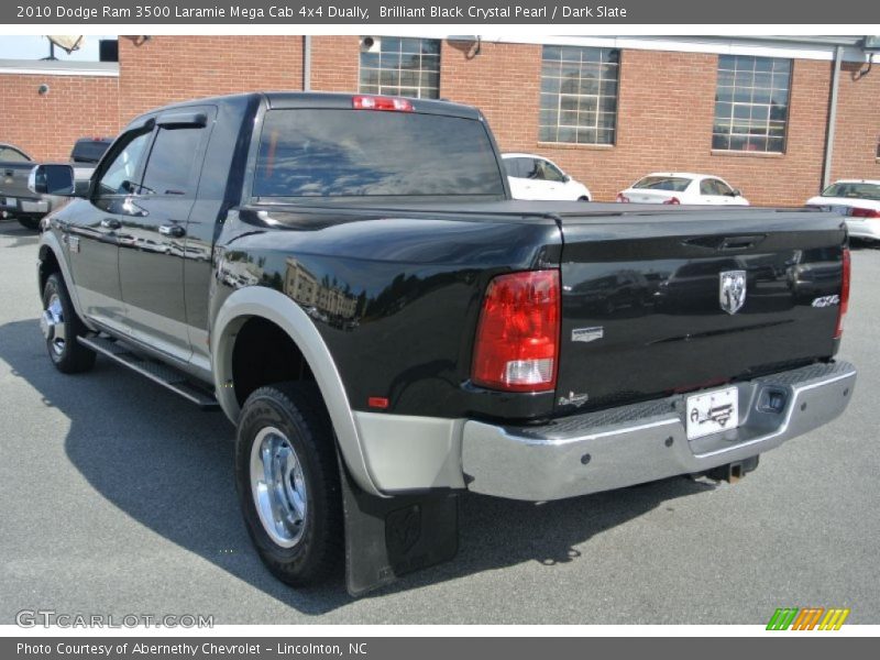 Brilliant Black Crystal Pearl / Dark Slate 2010 Dodge Ram 3500 Laramie Mega Cab 4x4 Dually