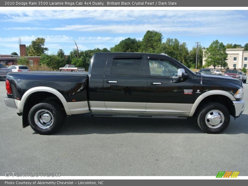 Brilliant Black Crystal Pearl / Dark Slate 2010 Dodge Ram 3500 Laramie Mega Cab 4x4 Dually