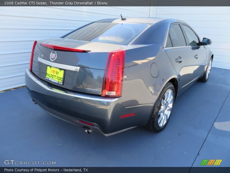 Thunder Gray Chromaflair / Ebony 2008 Cadillac CTS Sedan