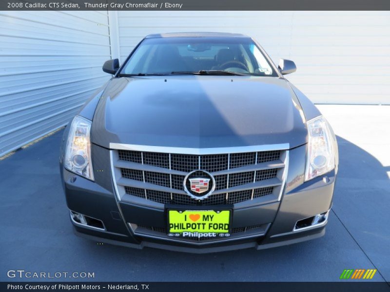 Thunder Gray Chromaflair / Ebony 2008 Cadillac CTS Sedan