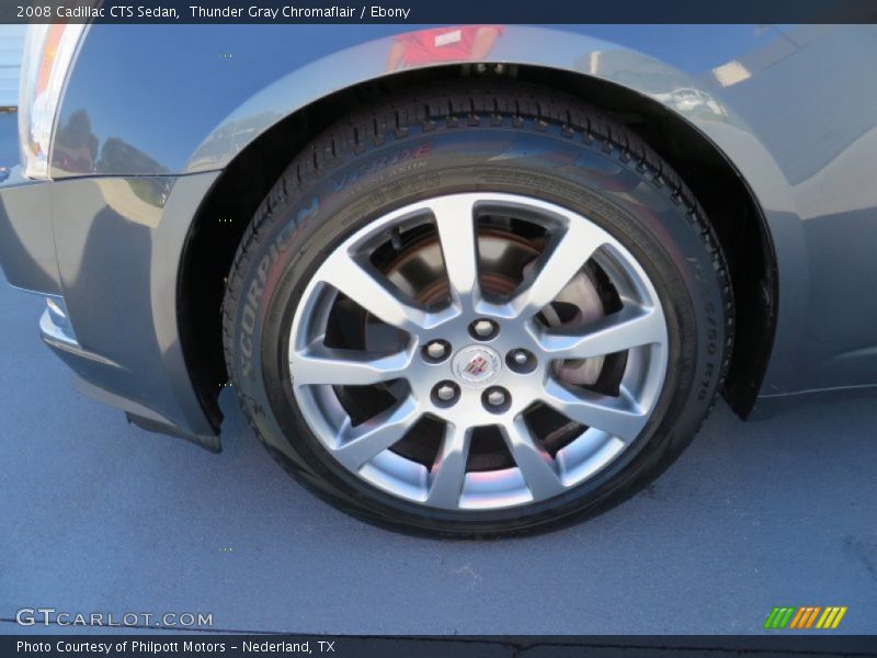 Thunder Gray Chromaflair / Ebony 2008 Cadillac CTS Sedan