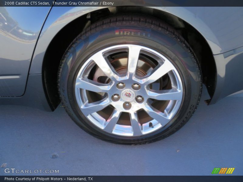 Thunder Gray Chromaflair / Ebony 2008 Cadillac CTS Sedan