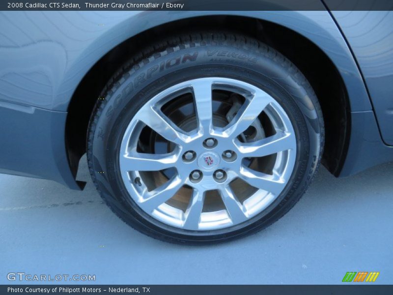 Thunder Gray Chromaflair / Ebony 2008 Cadillac CTS Sedan