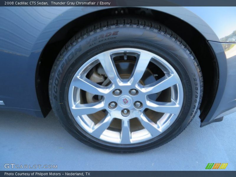 Thunder Gray Chromaflair / Ebony 2008 Cadillac CTS Sedan