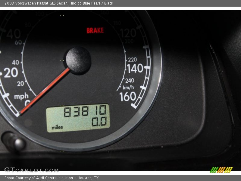 Indigo Blue Pearl / Black 2003 Volkswagen Passat GLS Sedan