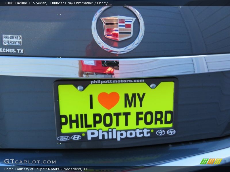 Thunder Gray Chromaflair / Ebony 2008 Cadillac CTS Sedan