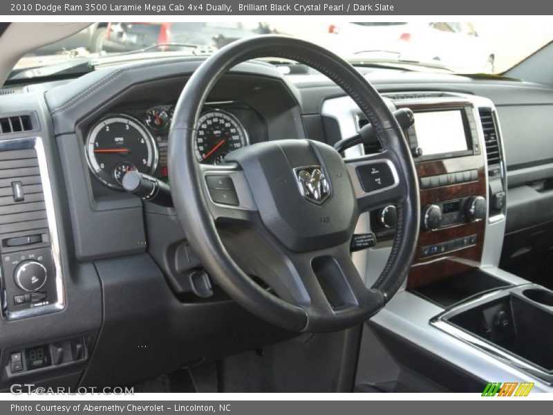 Brilliant Black Crystal Pearl / Dark Slate 2010 Dodge Ram 3500 Laramie Mega Cab 4x4 Dually