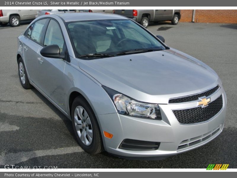 Silver Ice Metallic / Jet Black/Medium Titanium 2014 Chevrolet Cruze LS