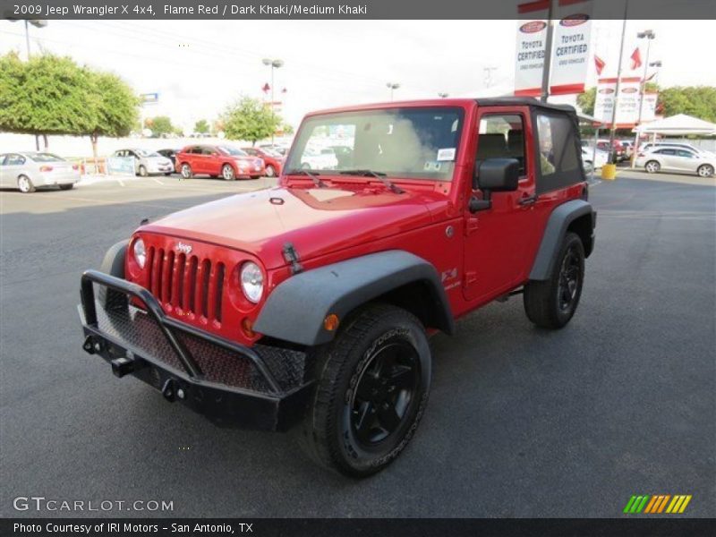 Flame Red / Dark Khaki/Medium Khaki 2009 Jeep Wrangler X 4x4