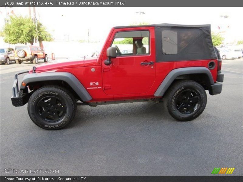 Flame Red / Dark Khaki/Medium Khaki 2009 Jeep Wrangler X 4x4