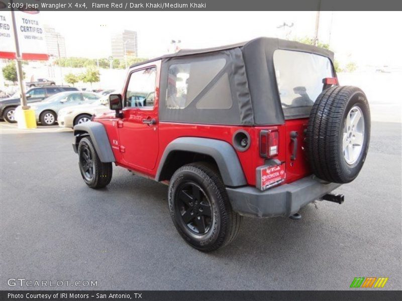 Flame Red / Dark Khaki/Medium Khaki 2009 Jeep Wrangler X 4x4