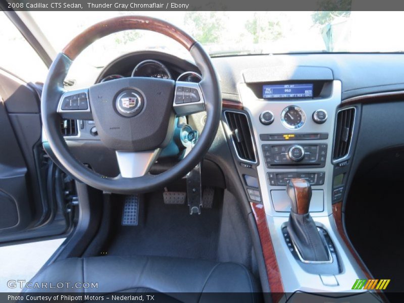 Thunder Gray Chromaflair / Ebony 2008 Cadillac CTS Sedan