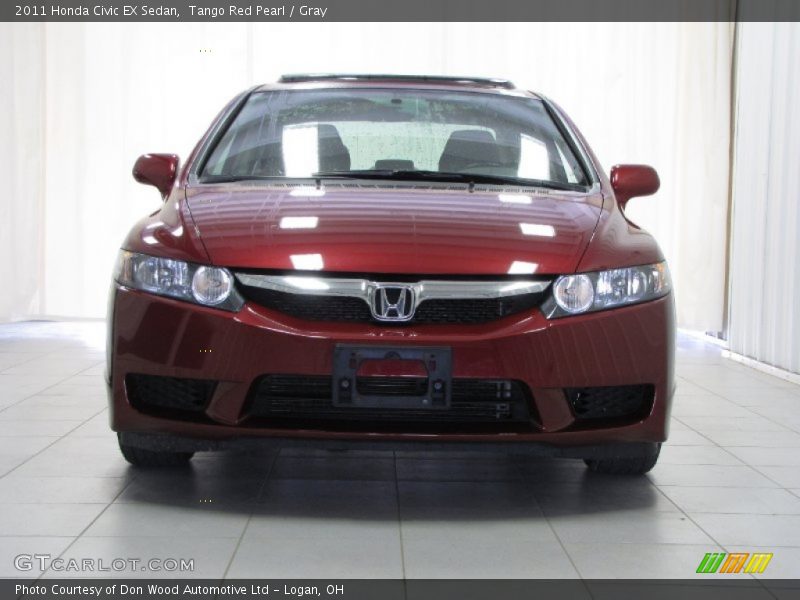 Tango Red Pearl / Gray 2011 Honda Civic EX Sedan