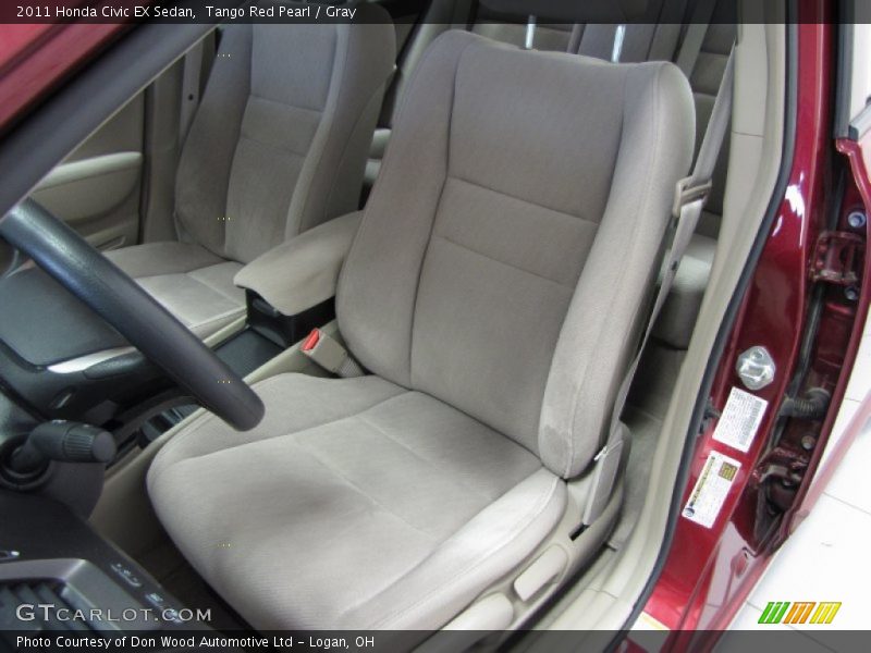Tango Red Pearl / Gray 2011 Honda Civic EX Sedan
